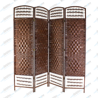 Hasır Paravan - Kahverengi